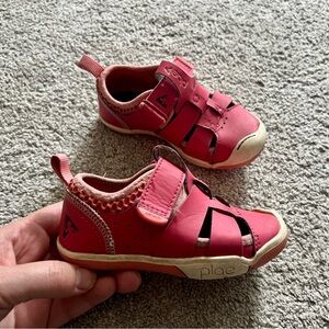 Plae Sam 2.0 Pink Fisherman Sandals Kids 8 Toddler Girl Living Coral Water Shoe